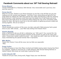 30th Retreat Comments from Facebook